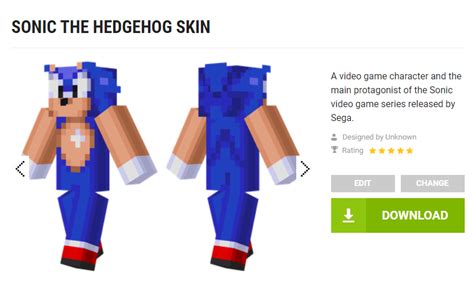 A Sonic Minecraft Skin