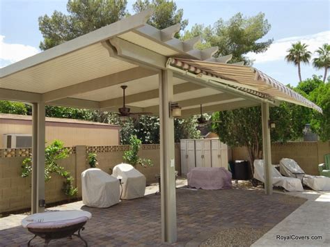 Freestanding Alumawood Patio Cover With Retractable Awning