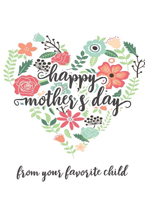 Free Printable Mothers Day Cards From Child