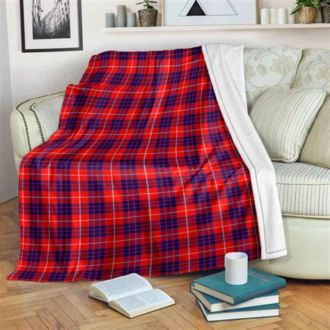 Scottish Hamilton Modern Clan Tartan Blanket