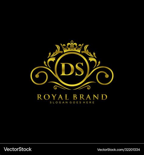 Ds Letter Initial Luxurious Brand Logo Template Vector Image