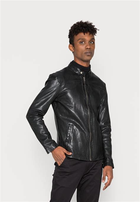 Freaky Nation Aron Leather Jacket Black Uk