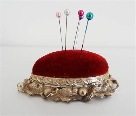 Vintage Stick Pinhat Pin Holder Pin Cushion Needle Holder