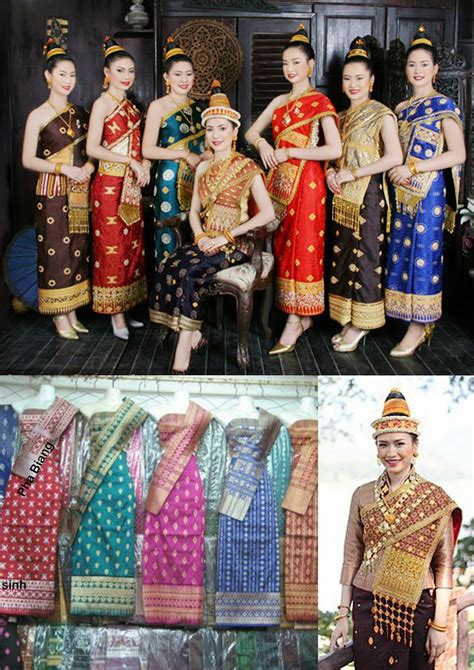 laotian-traditional-clothing-from-laos-and-thailand-lao-dress-laos-en-2018-pinterest