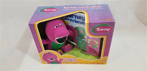 Barney And Friends Play A Sound Book And Cuddly Barney Board Book Rare
