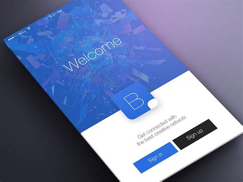 Welcome Screen Blu Welcome Screen Android Design Ios App Design