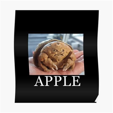 Apple The Crab Poster For Sale By Almondartsy Redbubble