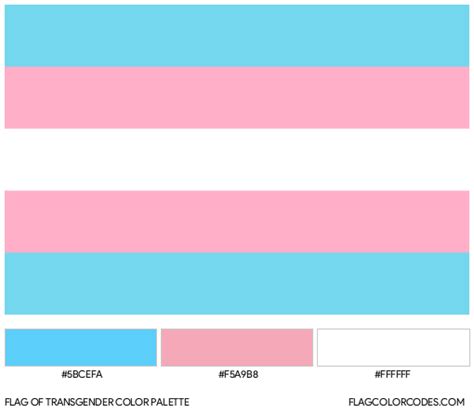 Transgender Flag Color Codes