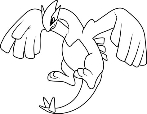 Desenhos De Lugia Pokemon Para Colorir E Imprimir Colorironlinecom