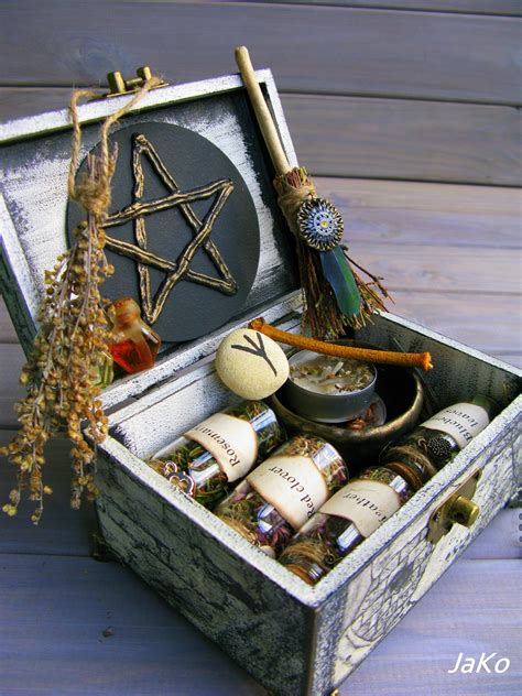 Witchcraft Box Wiccan Altar Kit Pagan Decor Altar Tile Etsy Pagan Decor Wiccan Altar