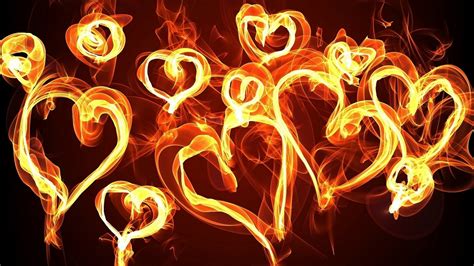 Flaming Hearts Full Hd Wallpaper And Background Image 1920x1080 Id