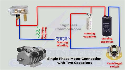 Double Capacitor Motor Connection Engineers Commonroom ।electrical