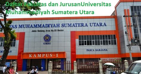 Daftar Fakultas Dan Jurusan Umsu Universitas Muhammadiyah Sumatera