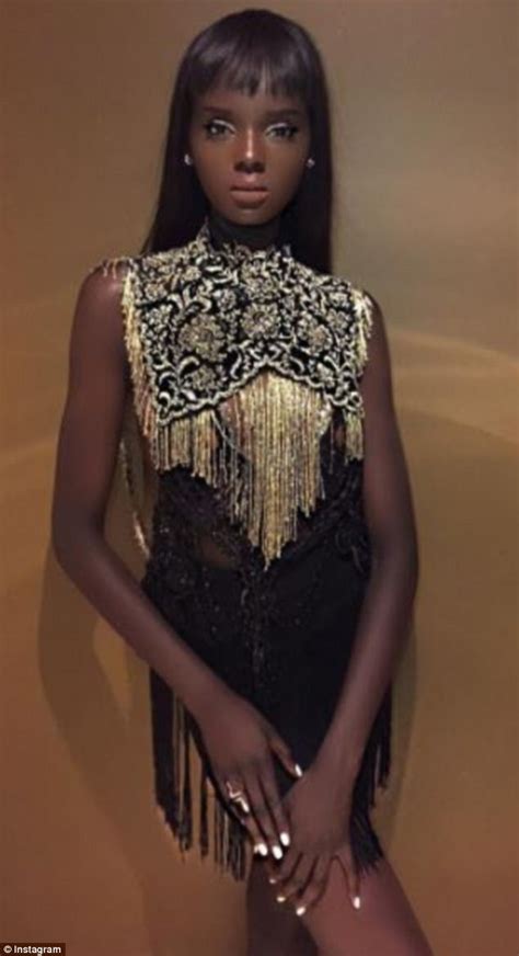 Twitter Users Confuse Model Duckie Thot With A Doll Daily Mail Online