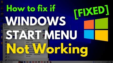 How To Fix Windows Start Menu Not Working On Problem On Windows 10 11