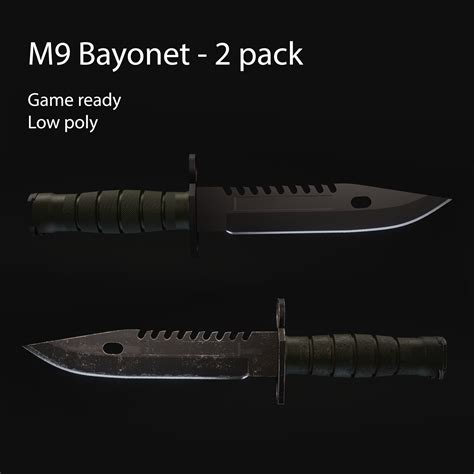 3d Model M9 Bayonet Tactical Knife Game Ready Vr Ar Low Poly