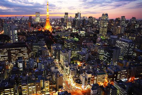 Японский язык онлайн Night View Tokyo Japan