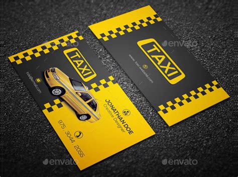 This template shows off a fun design to break off from the conventional business card type. 21+ Taxi Business Card Templates - Free & Premium Download