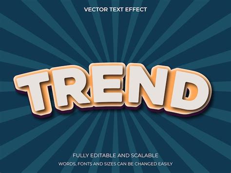 Premium Vector Trend 3d Editable Text Effect