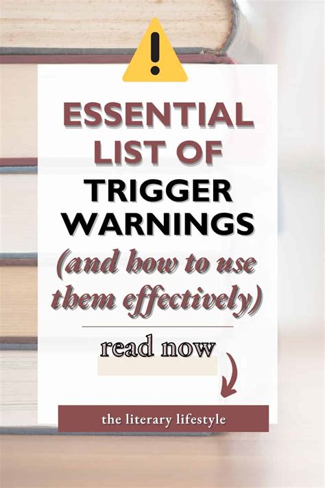 The Essential Common Trigger Warnings List For Books
