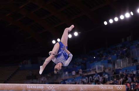 Russian Artistic Gymnast Angelina Melnikova On The Balance Beam Nudes