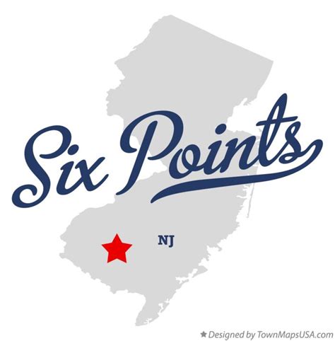Map Of Six Points Nj New Jersey