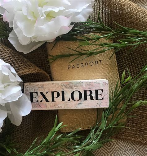 Explore Mini Sign Travel Sign Travel Decor Rustic Map Etsy