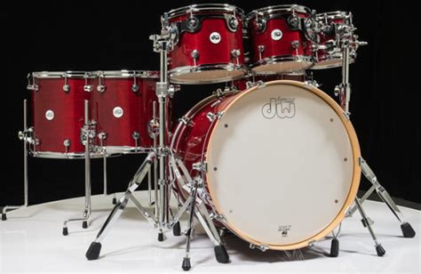 DW Design Series 7pc Drum Set - Cherry Stain