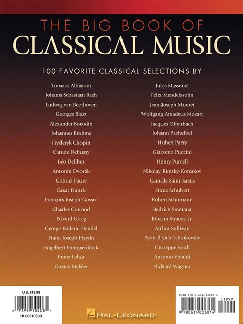 The Big Book Of Classical Music Sheet Music By Wa Mozart Sku