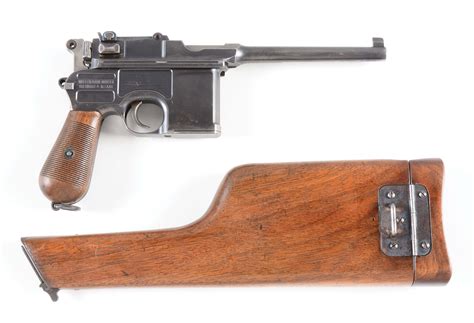 C Mauser C96 Commercial Export Model Broomhandle Pistol With
