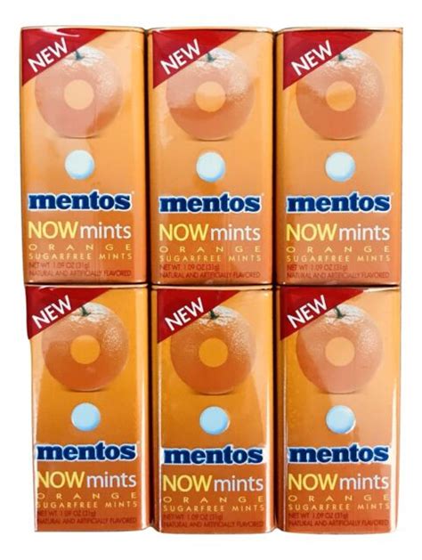 Mentos Now Mints Orange Sugar Mint Tins 4 Pack For Sale Online Ebay