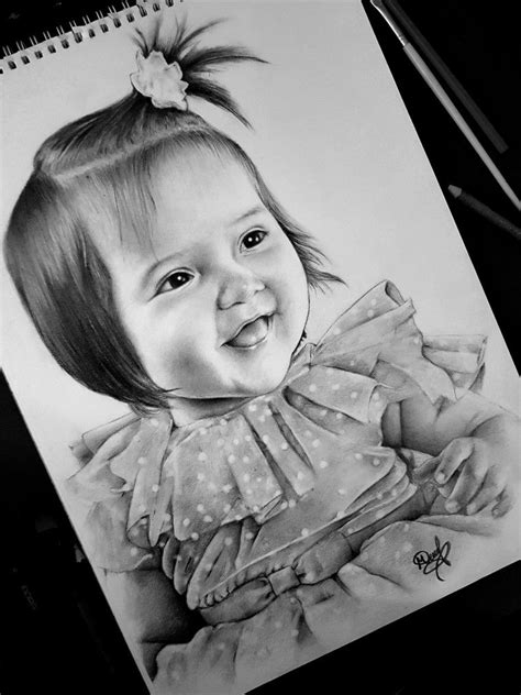 Baby Pencil Drawing Realistic Portrait Art Drawings Sketches Simple