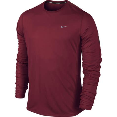 Nike Mens Racer Long Sleeve Shirt Gym Red
