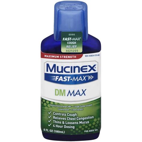 Mucinex Fast Max Dm Cold And Cough Relief Syrup 6oz 1ct