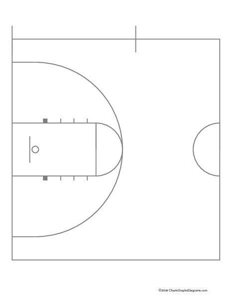 Printable Half Court Basketball Template Printable Templates