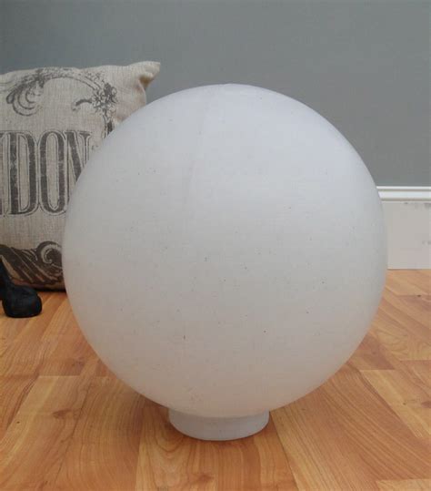 Big White Plastic Ball Outdoor Shade Light Fixture Round 12 Dia 4