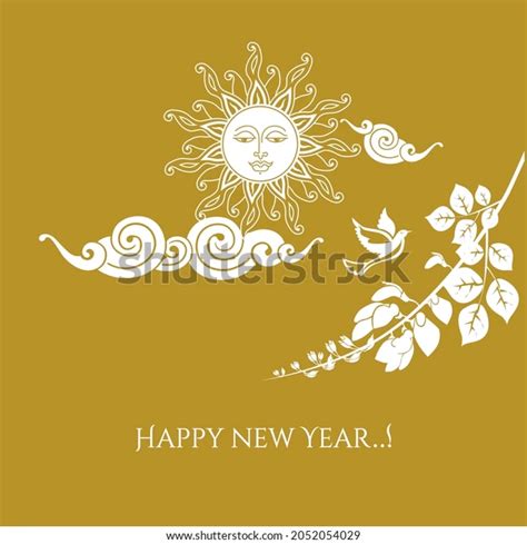 Sinhala Tamil New Year Sun Stock Vector Royalty Free 2052054029