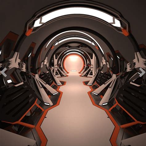 Sci Fi Corridor Hallway Interior 3d Model Free By A Cermakdeviantart