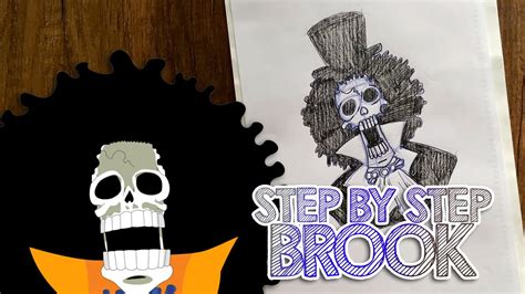 Easy Drawing For Brook One Piece Step By Step Youtube