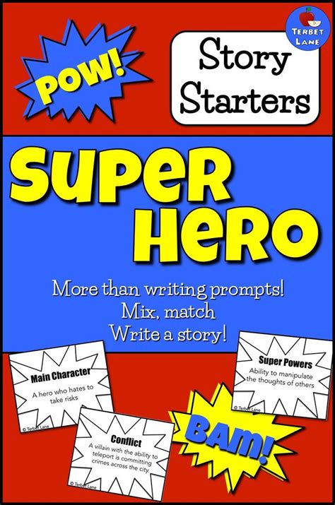 Super Hero Writing Prompt Cards Writing Prompts Story Starters