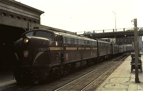 Prr Train Arriving At Richmond Indiana Station March 1968