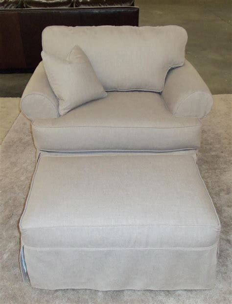 Great Chair And A Half With Ottoman Slipcover Grey Velvet Chaise