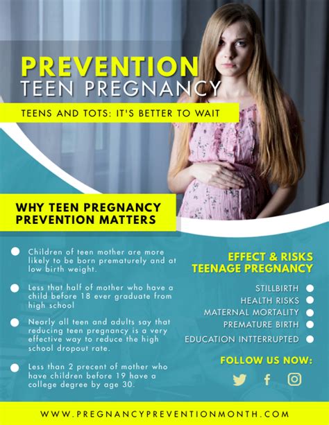 cyan teenage pregnancy prevention seminar pos template postermywall