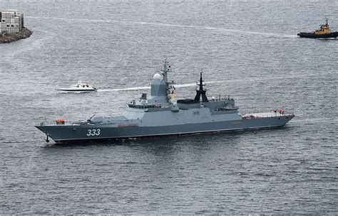 Russian Corvette Sovershenny Conducts Drills In Sea Of Japan