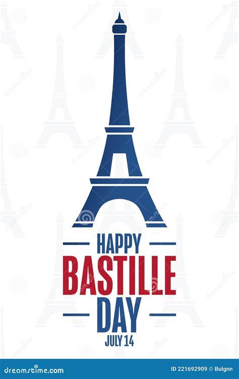 Happy Bastille Day French National Day July 14 Holiday Concept Stock