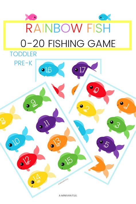 Numbers 0 20 Fishing Game Etsy