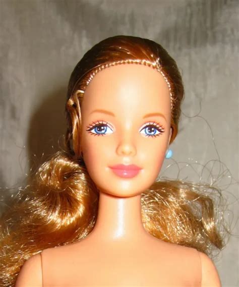 Nude Strawberry Blonde Barbie Mackie Face Sculpt With Updo For Ooak