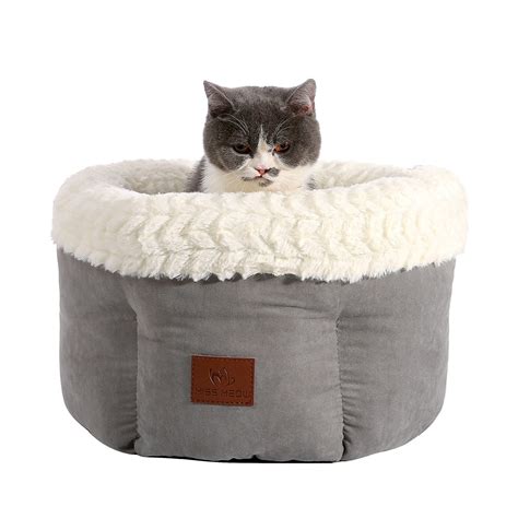 Miss Meow Cat Bed Round And Cave Shape Warming Bed Coolkittycondos