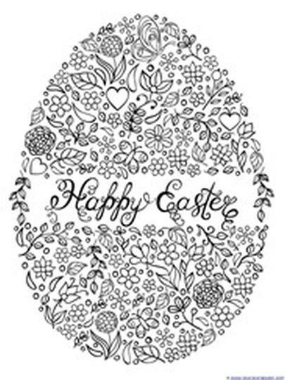 Easter Egg Coloring Pages For Adults Part 1