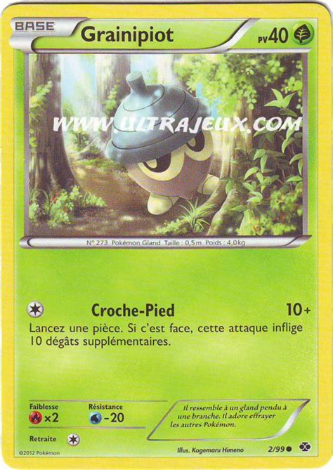Grainipiot 299 Carte Pokémon Cartes à Lunité Français Ultrajeux